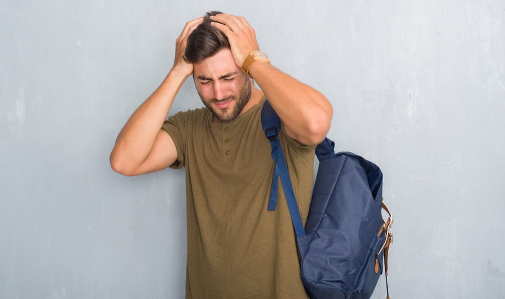 Stressed Tourist Needs Anxiety Relief