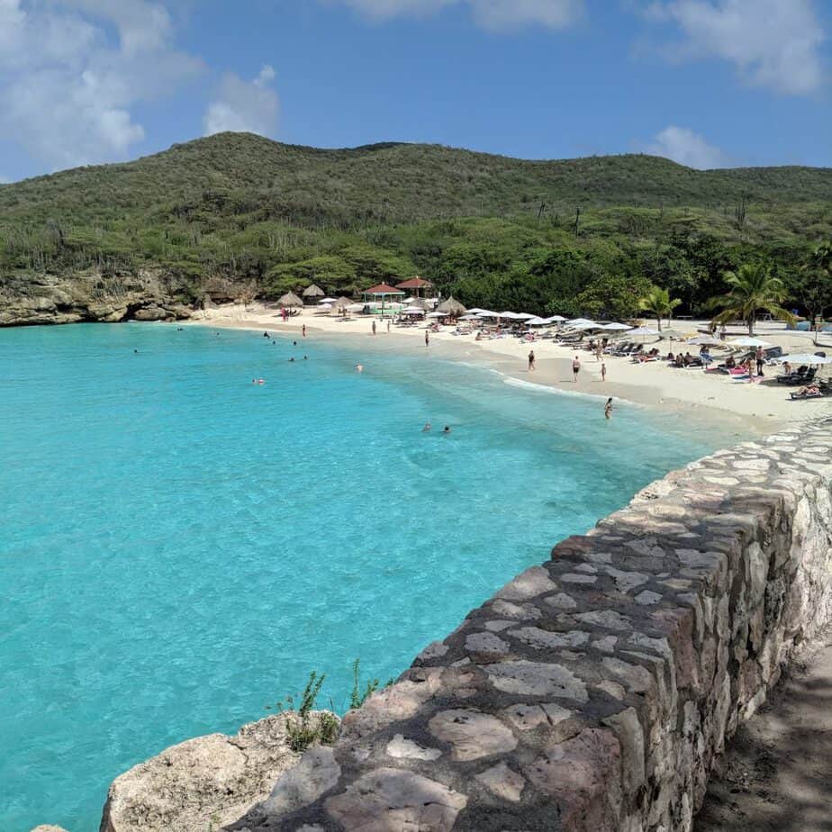 From a cliff jump area in Curacao